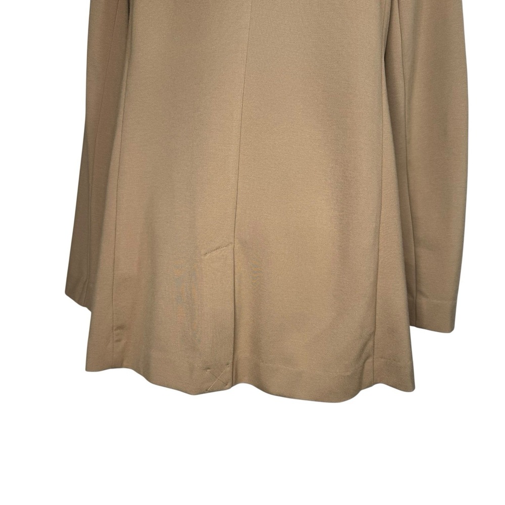 J. Jill‎ Ponte Stretch Knit Blazer Jacket Camel Tan Longline 3 Button L/XL Cozy - Picture 6 of 12
